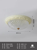 GobekUsa Cream Wind LED Iron Glass Ceiling Light - Retro Design, Bauhaus Style