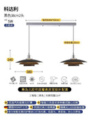 GobekUsa Bauhaus Flying Saucer Pendant Light LED E27 Black/White Office Restaurant Bar