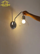 GobekUsa Bauhaus Glass LED Wall Lamp Iron Art Decor for Bedroom Living Room