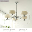 GobekUsa Bauhaus Medieval Chandelier for Living Room, LED Hanging Lamp