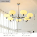 GobekUsa Bauhaus Medieval Chandelier for Living Room, LED Hanging Lamp