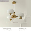 GobekUsa Bauhaus Medieval Chandelier for Living Room, LED Hanging Lamp