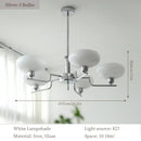 GobekUsa Bauhaus Medieval Chandelier for Living Room, LED Hanging Lamp