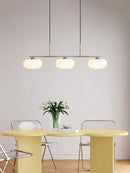 GobekUsa Glass Persimmon Chandelier: Bauhaus Medieval Inspired Milk White Lamp