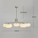 GobekUsa Glass Persimmon Chandelier: Bauhaus Medieval Inspired Milk White Lamp