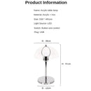GobekUsa Bauhaus Mushroom Table Lamp, Modern Acrylic LED Night Light