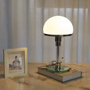 GobekUsa Bauhaus Mushroom Table Lamp - Milk White Glass, Bedroom & Coffee Table Lighting