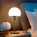 GobekUsa Bauhaus Mushroom Table Lamp - Milk White Glass, Bedroom & Coffee Table Lighting