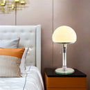 GobekUsa Bauhaus Mushroom Table Lamp - Milk White Glass, Bedroom & Coffee Table Lighting