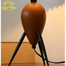 GobekUsa Bauhaus Pleated Wood Table Lamp LED E27 Solid Fabric Desk Light