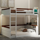 Bunk Bed With Built In Shelves, Storage Box, LED Light And USB Charging Station by HouseOfZazla