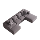 Modern Upholstered Sectional Boneless Couch Set