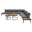 Modern Outdoor Sectional Sofa Set With Nesting Coffee Tables by HouseOfZazla