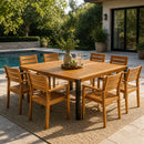 9-Piece Acacia Wood Outdoor Dining Set