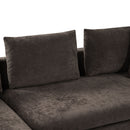 Modern L Shaped Sectional Sofa With Upholstery And Wooden Storage by HouseOfZazla
