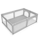 Extra-Large Safety Baby Fence with 50 Ocean Balls-Gray by LJGDeals