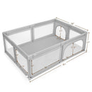 Extra-Large Safety Baby Fence with 50 Ocean Balls-Gray by LJGDeals
