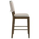 Crispin - Upholstered Counter Side Chair (Set of 2) - Brown by HouseOfZazla