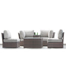 Comfortable Modern Patio Rattan Sectional Set With Cushions by Unique Piece Furniture