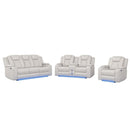 Benz - Power Recliner Set With LED Lighting And USB Charging by HouseOfZazla