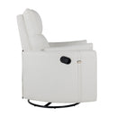 360 Degree Swivel Recliner Theater Recliner Manual Rocker Recliner Chair with Two Removable Pillows for Living Room, Beige