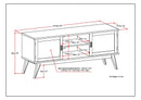 Draper - Handcrafted Mid Century Low TV Media Stand