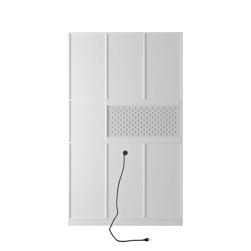 74" Kitchen Pantry Cabinet with Charging Station,Freestanding Buffet Cupboards Sideboard with Drawer,Modern Pantry Cabinet with Microwave Stand for Kitchen,Living Room,Dining Room