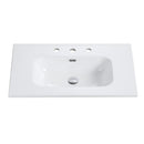 Glossy White Ceramic Integrated Sink by HouseOfZazla