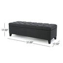 Glouster Contemporary Storage Ottoman with Button Tufted Design by HouseOfZazla
