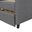 Upholstered Daybed With Two Drawers, Wood Slat Support by HouseOfZazla