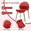 4 Piece Set Of Single Chairs, Traditional Elements With Round Table