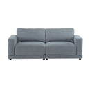 Modern Square Arm Sofa With Soft Fabric Upholstery, Deep Cushions by HouseOfZazla