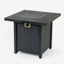 28-inch Iron Square Propane Fire Pit Table