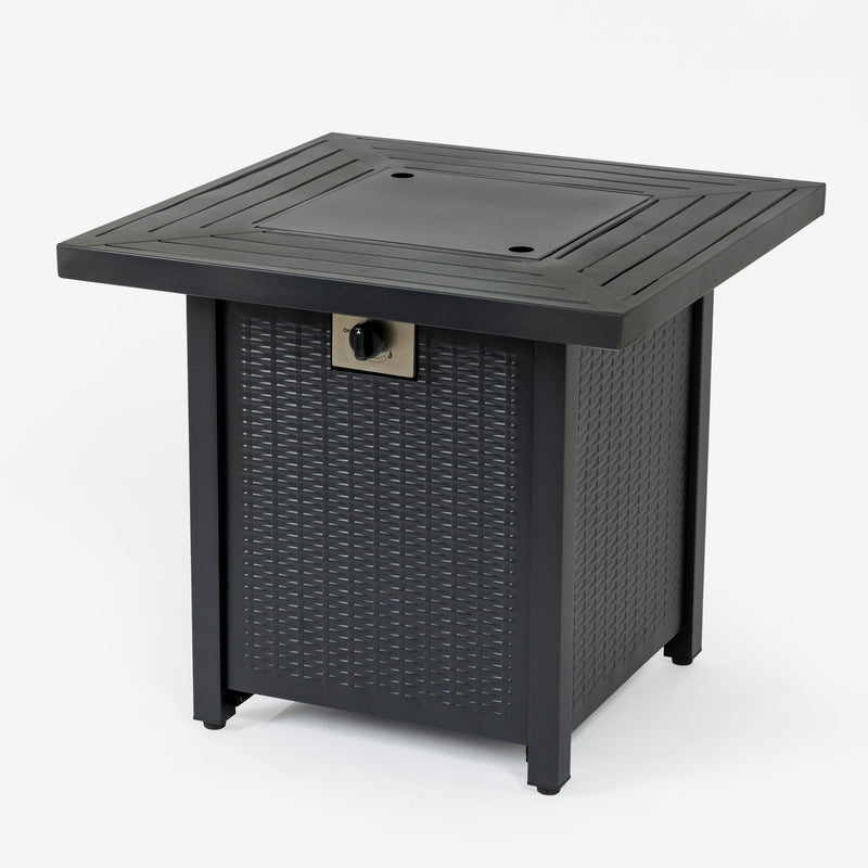 28-inch Iron Square Propane Fire Pit Table