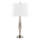 Sawyer - Contemporary Table Lamp (Set of 2) - Nickel / White