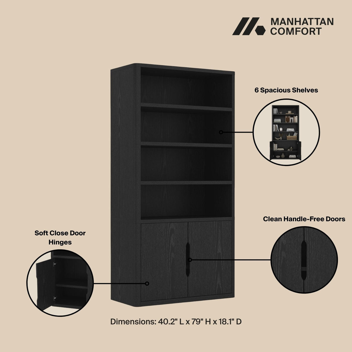 Rivington - Modern Bookcase Cabinet, photo 11 of 12