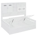Daybed With All-In-One Cabinet And Shelf