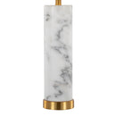 Marabella - Contemporary Marble Table Lamp (Set of 2) - Brass / White by HouseOfZazla