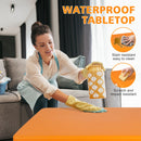 4ft Orange Portable Folding Table Indoor&Outdoor Maximum Weight 135KG Foldable Table for Camping