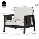 Outdoor Club Chair with Acacia Wood Frame by HouseOfZazla