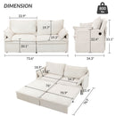 Pull Out Sofa Bed, Convertible Sleeper Sofa Couch, Side Storage, And USB / C - Type Charging Ports Chair by Unique Piece Furniture