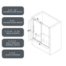 6063 Brushed Nickel Frameless Shower Door by HouseOfZazla
