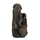 Decorative 3 Tier Water Fountain With Pot Design - Brown by HouseOfZazla