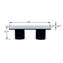 Upholstered Bench With Black Chunky Legs Boucle Contemporary Style Bed-End Bench For Bedroom Living Room - Light Gray by HouseOfZazla