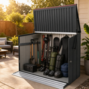 Outdoor Galvanated Steel Storage Shed with Flip Top and Foldable Front Door by HouseOfZazla