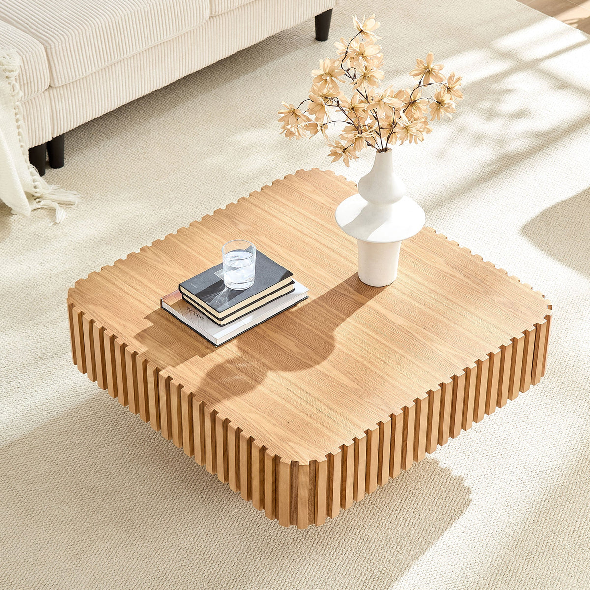 Modern Handcraft Drum Coffee Table, photo 6 of 10