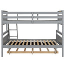 Bunk Bed With Ladder And Safety Guardrail by HouseOfZazla