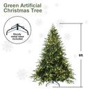 6ft Pre-Lit Artificial Christmas Tree with 400 Warm Lights