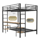 Ethan - Bunk Bed With Desk, Charging Station, Storage Shelves by HouseOfZazla
