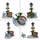 Lying Cat Solar Planter Garden Decor by HouseOfZazla
